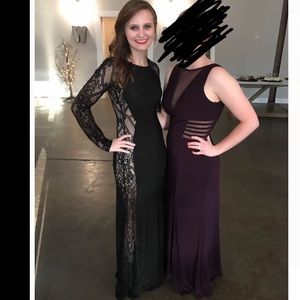 Mystic Los Angles Black Lace Formal Gown